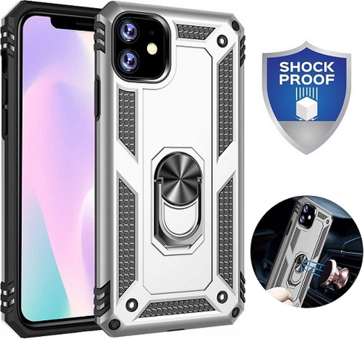 iPhone 11 Hybrid Armor Anti Shock Hoesje Goud