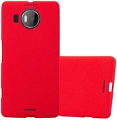 Cadorabo Hoesje geschikt voor Nokia Lumia 950 XL in FROST ROOD - Beschermhoes gemaakt van flexibel TPU silicone Case Cover