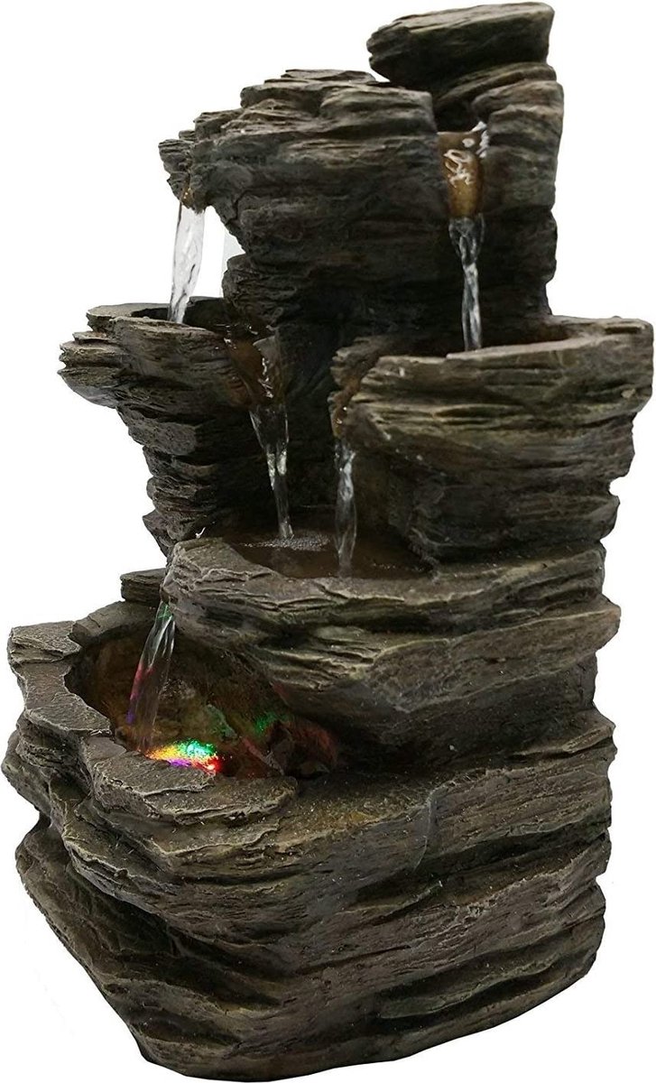 Flightmode- Pietra SCFR130 fontein, steen, natuurgrijs, afmetingen: 25 x 17 x 35 cm