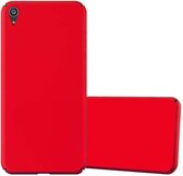 Cadorabo Hoesje geschikt voor Sony Xperia Z5 PREMIUM in METAAL ROOD - Hard Case Cover beschermhoes in metaal look tegen krassen en stoten