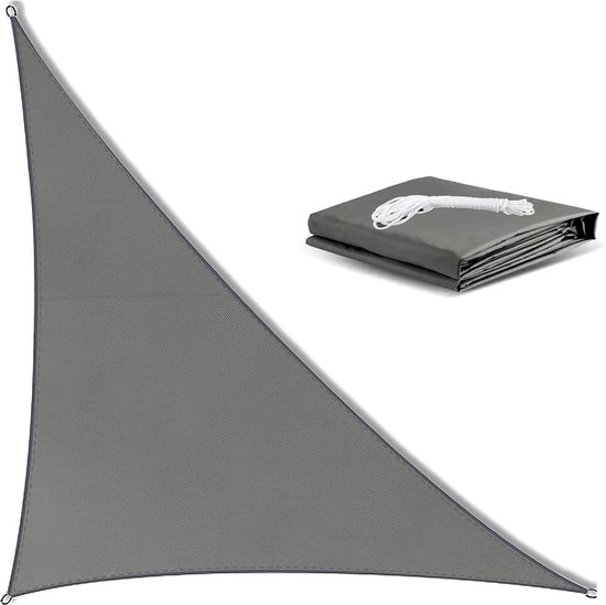 Farbrich Voile d'ombrage Triangle à Angle oit 3 x4 x5m Graphite Voile de Soleil Imperméable Une