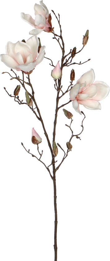 Mica Decorations Magnolia Kunstbloem - H88 cm - Lichtroze