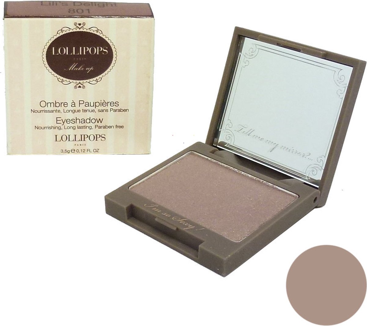 Lollipops Paris Eye Shadow - Oogschaduw Kleur oogmake-up Parabenfree - 3,5 g - 801 Lilis Delight