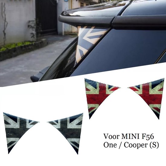 MINI One / Cooper (S) F56 - Spoiler Sticker - 'Retro Red Jack' - Accessoires  - Styling | bol