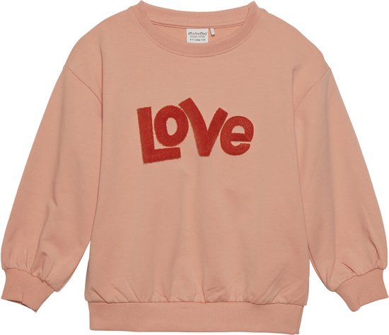 Minymo Meisjes Sweater Love Roze (Canyon Sunset) - 116