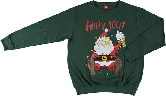 Apollo - Kersttrui heren - Multi Groen - Maat XXL - Holy Joly - Foute kersttrui - Kersttrui jongens - Kersttruien - Kersttrui mannen