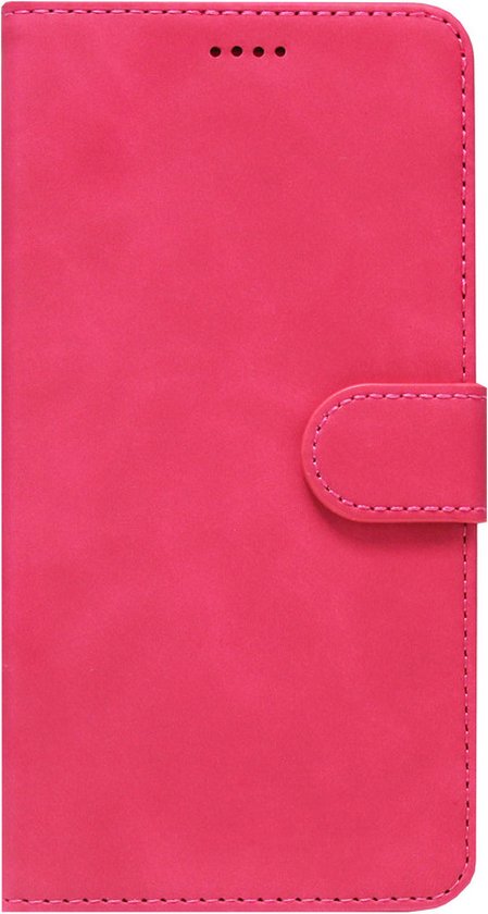 LC.IMEEKE Kunstleren Book Case Portemonnee Pasjes Hoesje Geschikt voor Xiaomi Redmi Note 9T (5G) - Roze