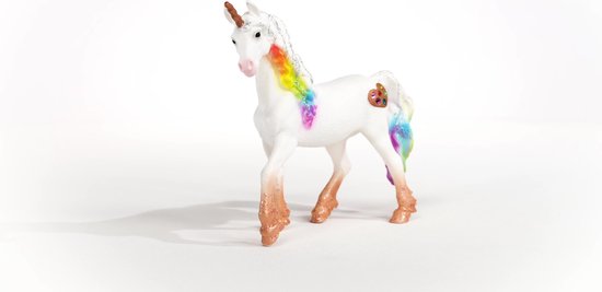 Figurine licorne arc-en-ciel femelle, figurines