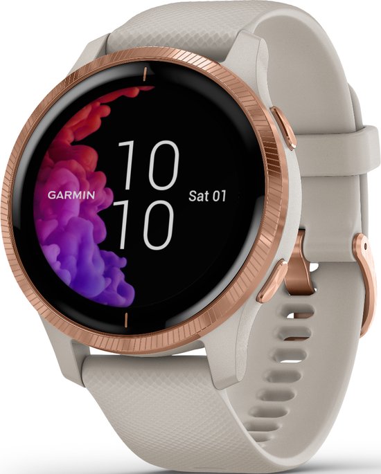 Garmin VENU Health Smartwatch - Amoled touchscreen - Stappenteller - 5 dagen batterij - Light Sand/Rose Gold - Garmin