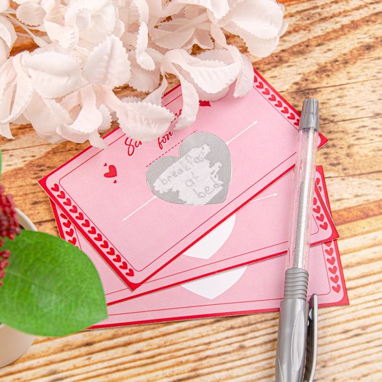 Scratch For Me - Valentine Day Gift Card - 3 PACK - Valentijnsdag verrassingscadeaukaart - Verjaardagskaart - Cadeaubon