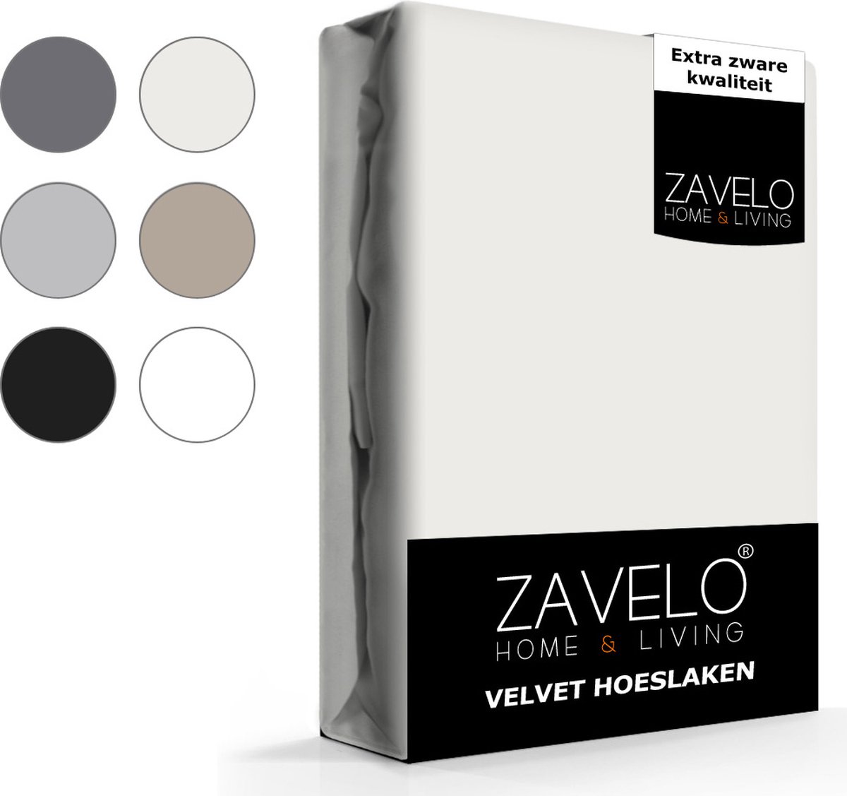 Zavelo Flanel Velvet Hoeslaken Creme - Lits-jumeaux (160x200 cm) - 100% Velvet - Super Zacht - Hoge 30cm Hoek