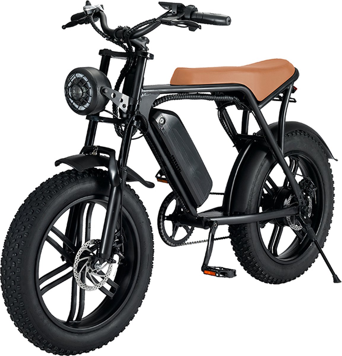 Ouxi V8 - Fatbike - Elektrische Fiets - Fatbike Electrisch - E Bike - 15 Ah Accu 250W - Bruin