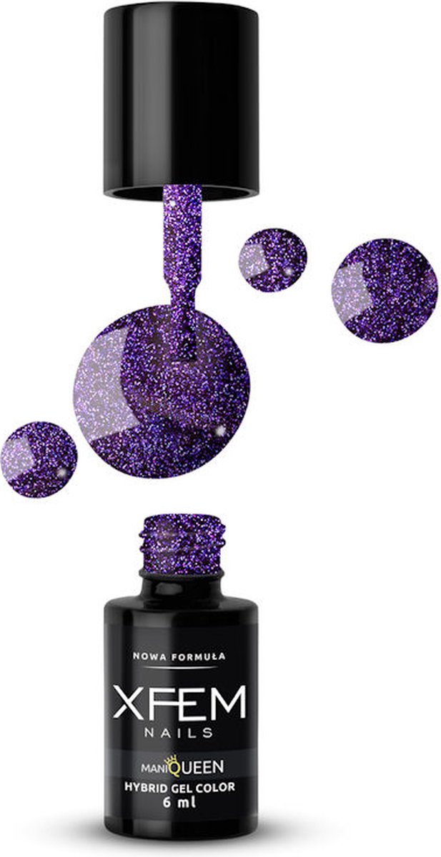 XFEM UV/LED Hybrid Gellak Infinite Purple 6ml. #0208