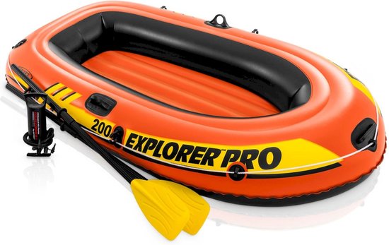 Intex Explorer Pro 200 Set - Opblaasboot - 196 x 102 x 33 cm - Inclusief peddels en pomp - Intex