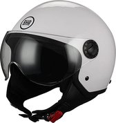 BHR 801 Vespa Helm – Jethelm met Extern Vizier – ECE Gekeurd – Wit - Maat M