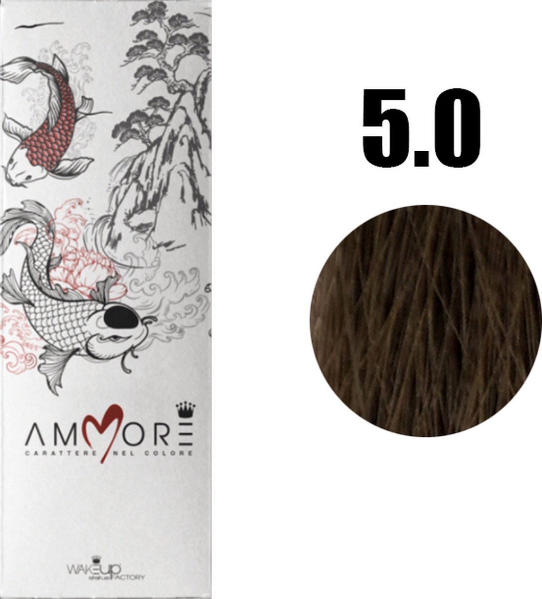AMMORE 5.0 Lichtbruin 200ml (2 X 100ml) - Haarverf organische formule van KALMS : Een mix van keratine, aloë vera, melk, honing en sericine