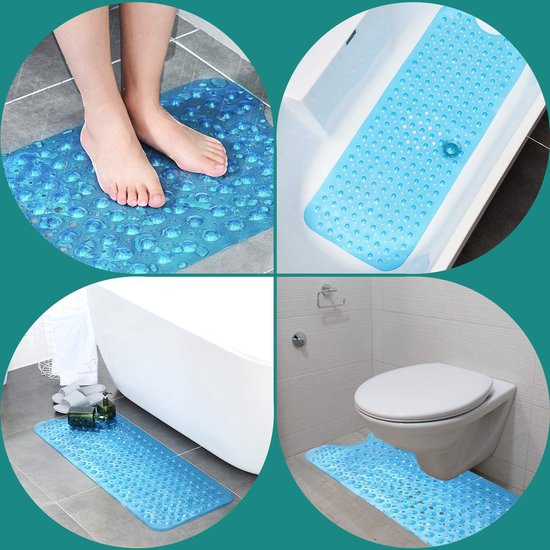 Badmat - Antislip - Met Zuignappen - Transparant - 52 X 53 Cm