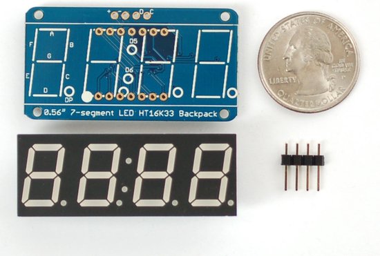 056 Inch 4 Digit 7 Segment Display Wi2c Backpack Wit Adafruit 1002 4034