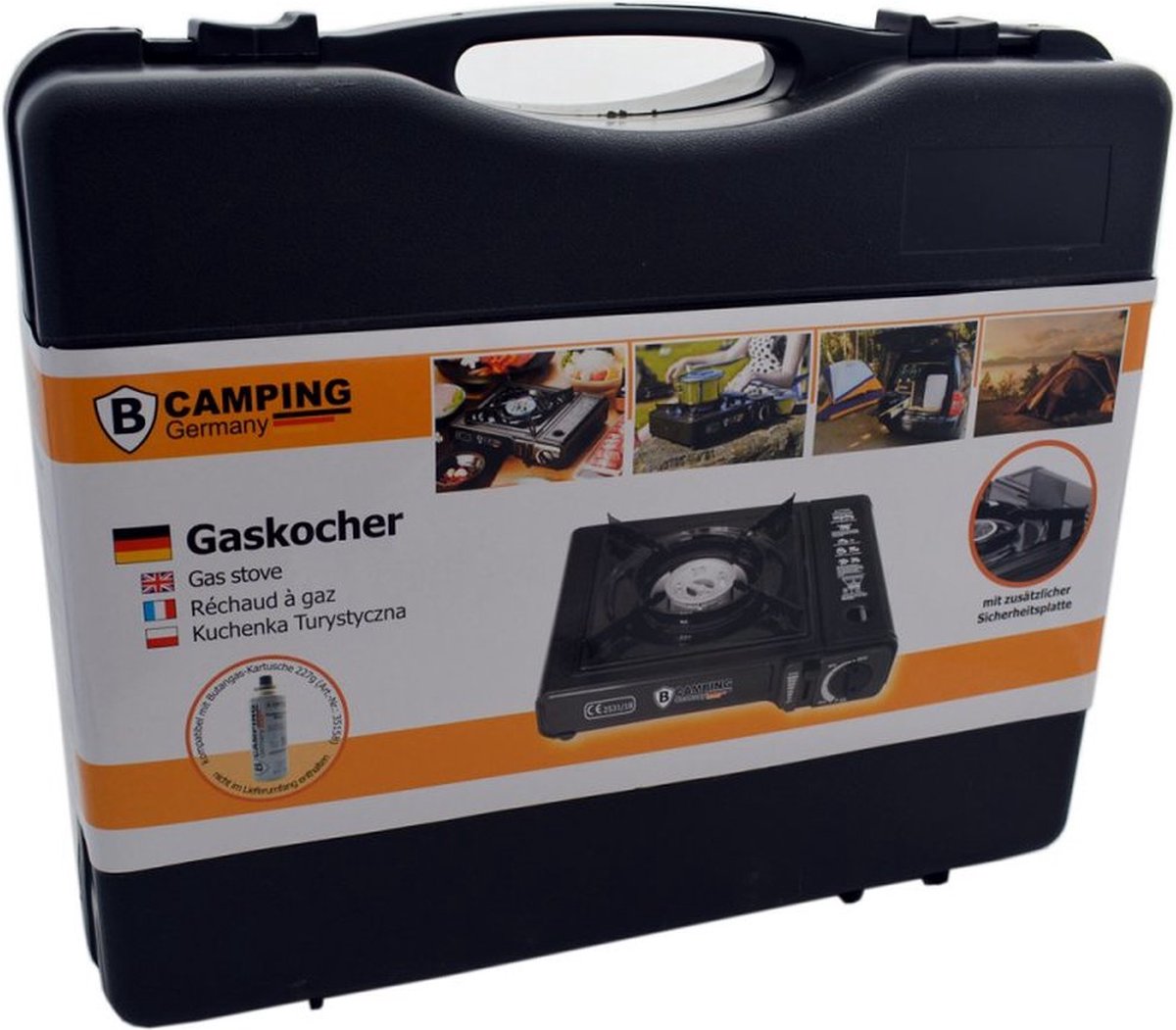 Gasfornuis 2200W 4 butaangaspatronen - Roadtrips Piezo Etna INTEC