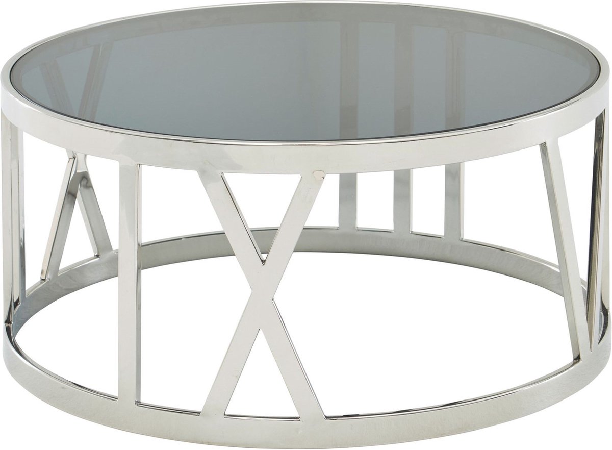 Sky Style Andora Ronde Salontafel Glas / Zilver