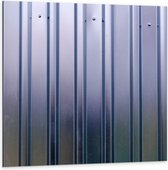 Dibond - Verticale Strepen op Metaal - 100x100 cm Foto op Aluminium (Met Ophangsysteem)