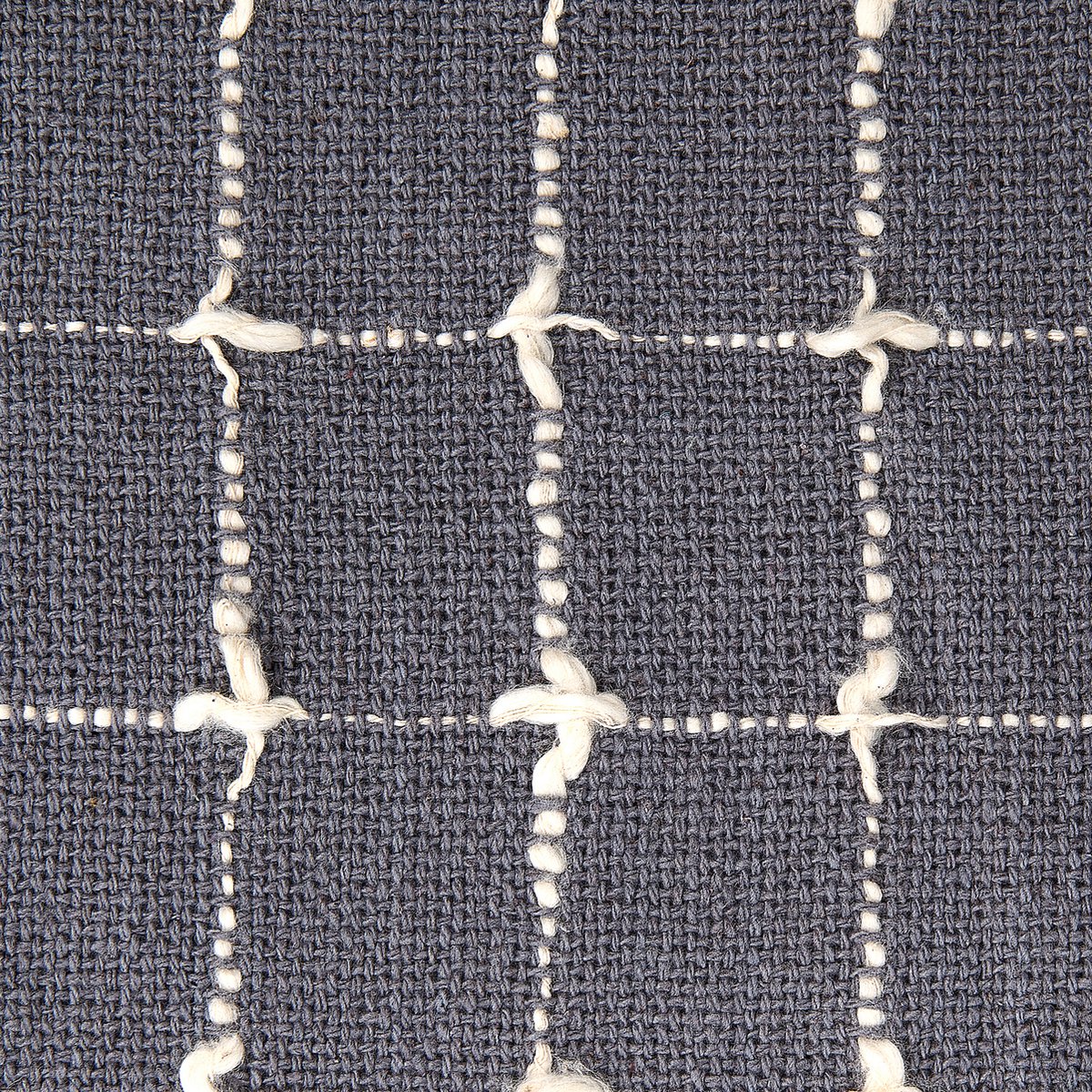 Beliani YASAM - Plaid - Gebroken wit - 125 x 150 cm - Katoen Grijs