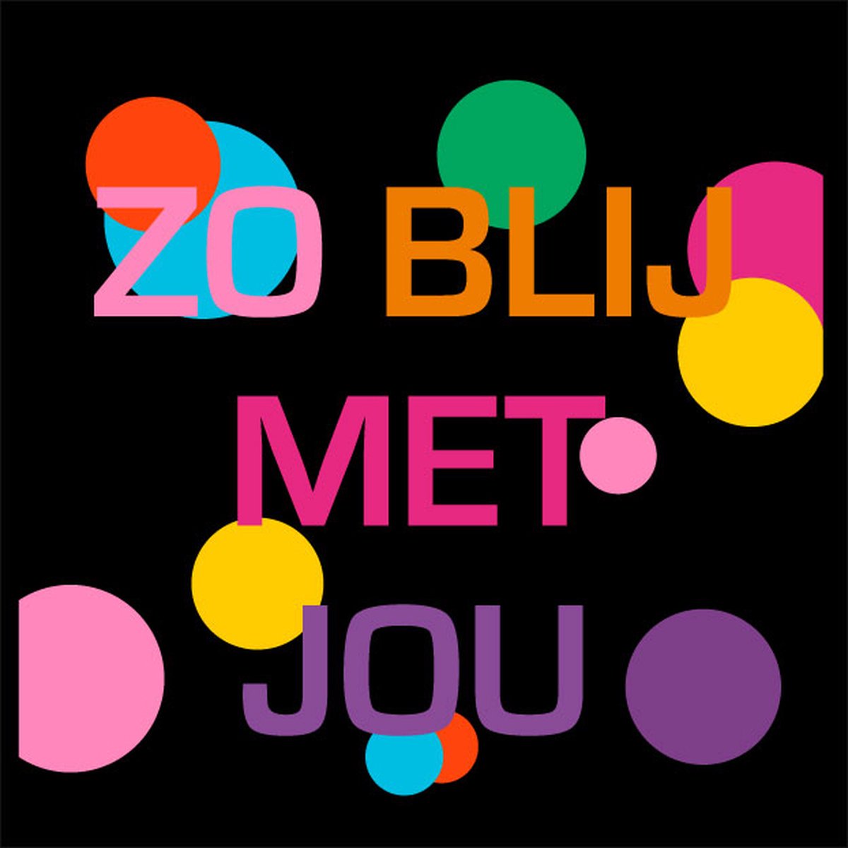 Bloemenkaartjes Zo Blij Met Jou - Cadeaukaartjes - 20stuks - 7x7cm - Met Boorgaatje - Disco - Bloemkaartje - Mini Kaartjes