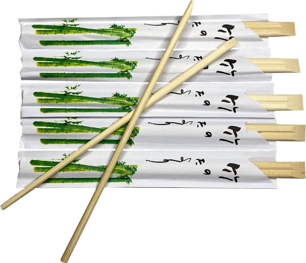 6 paar - Luxe bamboe eetstokjes bruin - Sushi stokjes - Chopsticks - Japanse stokjes - 6x2 stuks - 21 cm lang - Hout - Merkloos