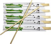 6 paar - Luxe bamboe eetstokjes bruin - Sushi stokjes - Chopsticks - Japanse stokjes - 6x2 stuks - 21 cm lang - Hout