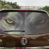 Achterruit sticker - auto - 55 x 135 cm - wolf - vinyl - PVC - 3D-sticker