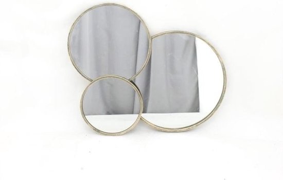 Mansion Atmosphere - Golden Three - Mirror - Round - 76x5x62cm