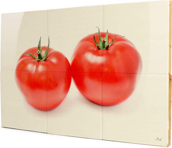 Tomaten XL - 3x2 Steigerhout Tegeltableau
