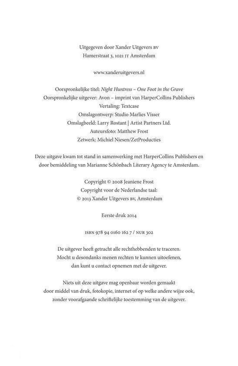 Bol Com Nachtjagers 2 Met Een Been In Het Graf Jeaniene Frost 9789401601627 Boeken