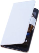 PU Leder Wit Hoesje HTC Desire 310 Book/Wallet Case/Cover