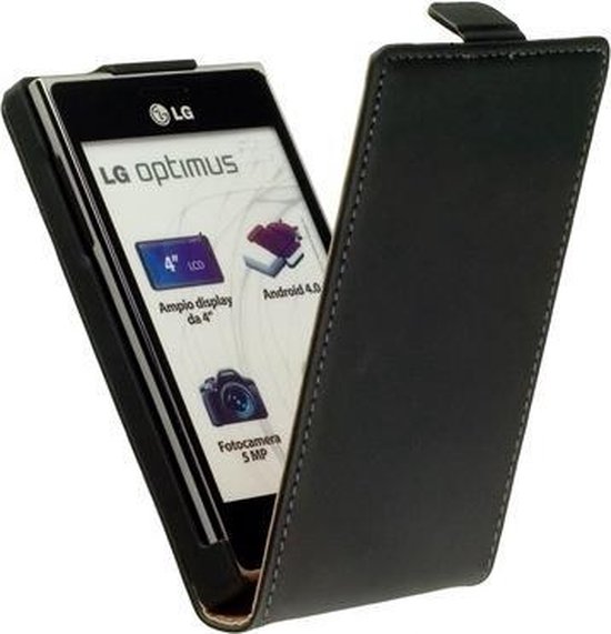 Lederen Flip Case Hoesje - LG Optimus L9 Zwart | bol.com