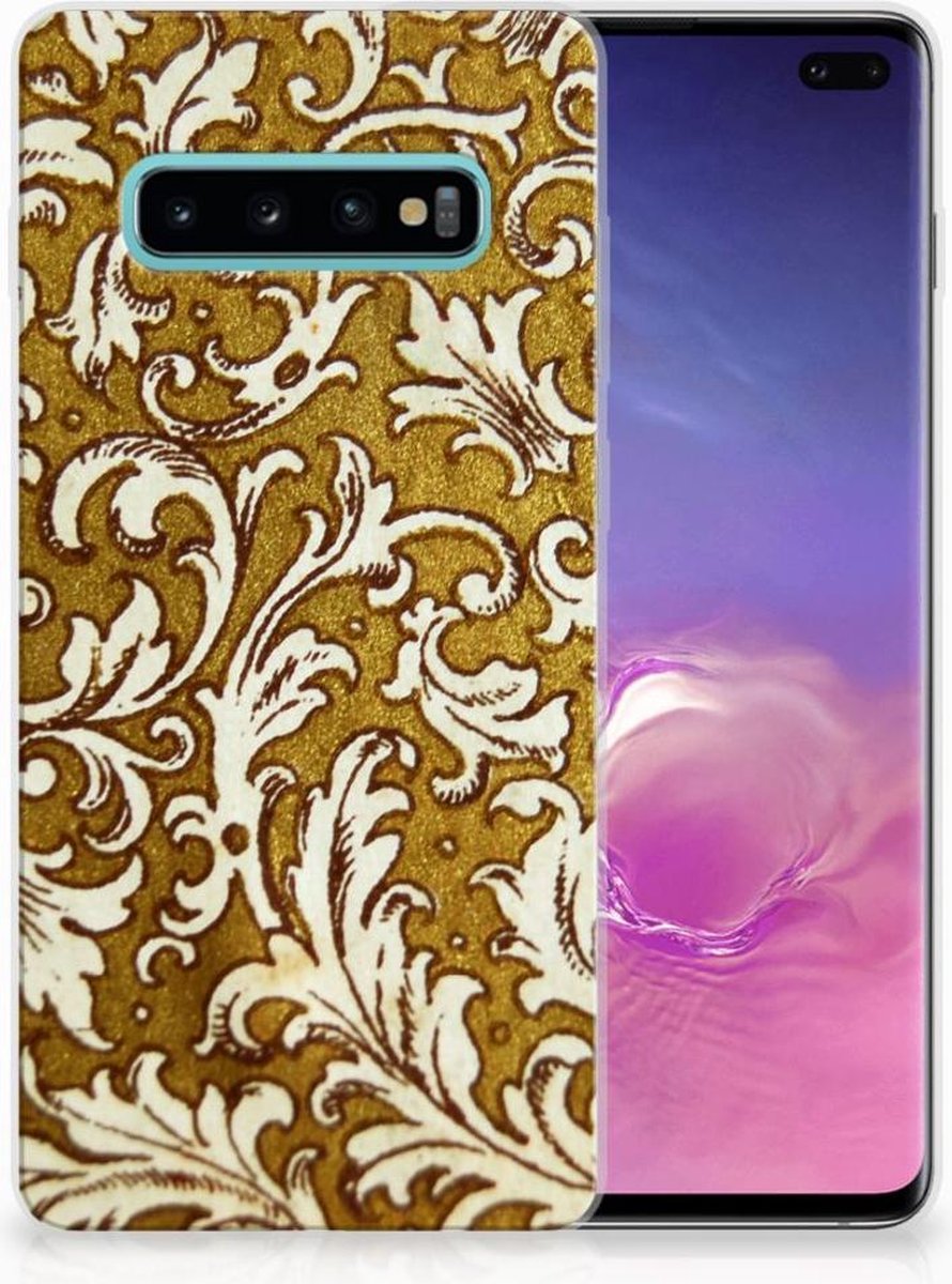 Siliconen Hoesje Samsung Galaxy S10 Plus Barok Goud