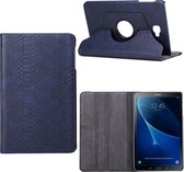 Xssive Tablet Hoes voor Samsung Galaxy Tab A (7 inch) T280 - 360 graden draaibaar - Schubben Print- Donker Blauw