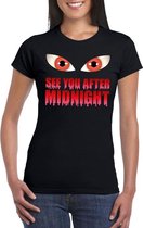 See you after midnight Halloween vampier t-shirt zwart dames L