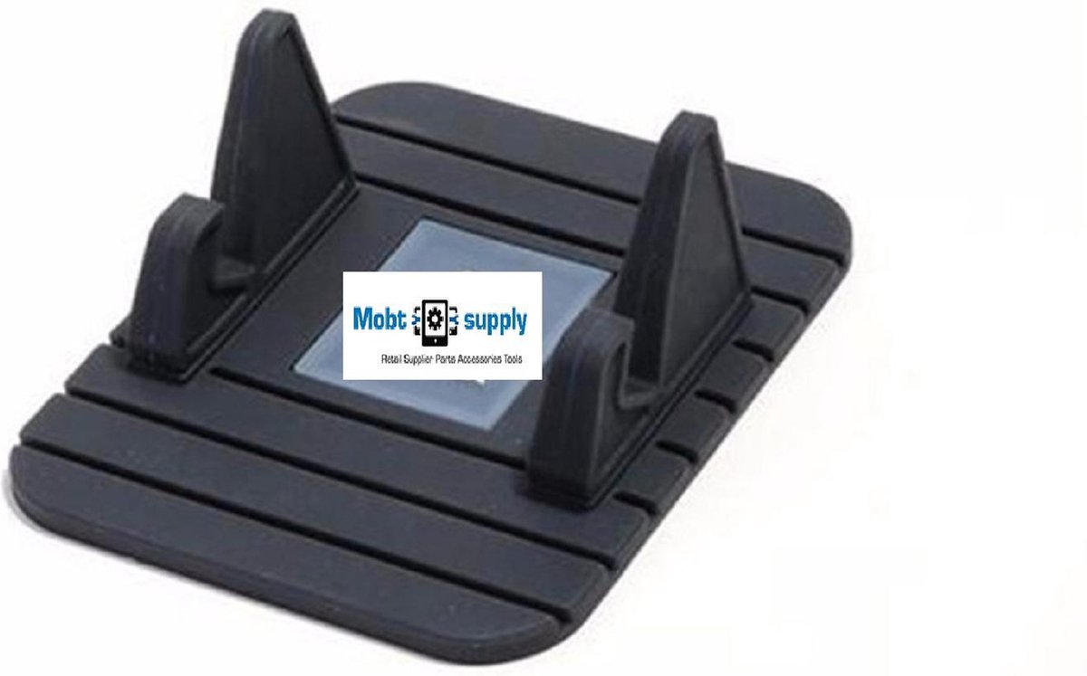 Anti slip mat voor smartphone - auto houder Zwart