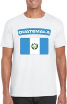 T-shirt met Guatemalaanse vlag wit heren M