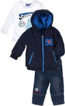 Superman 3-Pack Kledingset - Blauwe Winterjas - Blauwe Spijkerbroek - Shirt - maat 80 - 18 maanden