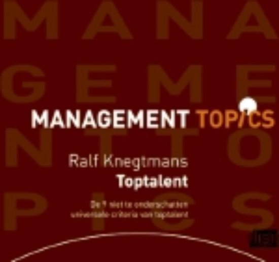 Cover van het boek 'Management topics: Toptalent' van Ralf Knegtmans