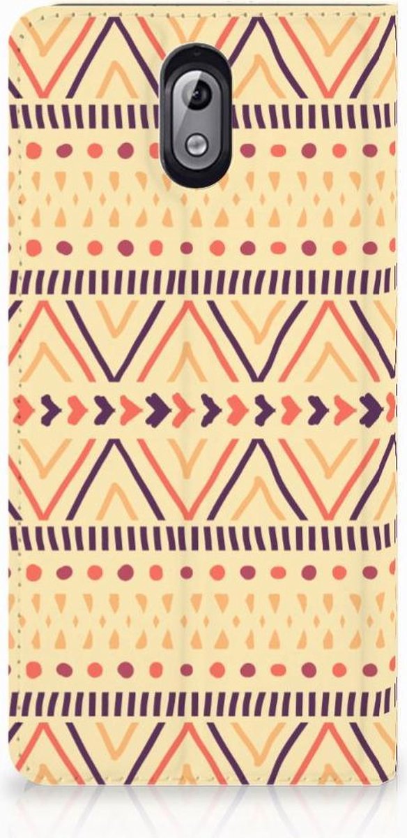 Nokia 3.1 (2018) Hoesje met Magneet Aztec Yellow