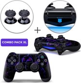 Dark Matter Combo Pack XL - PS4 Controller Skins PlayStation Stickers + Thumb Grips + Lightbar Skin Sticker