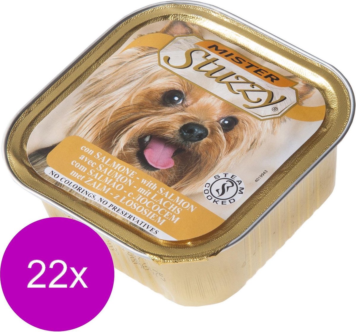 Stuzzy Mister Stuzzy Dog Paté - Zalm - Hondenvoer - 22 x 150 g
