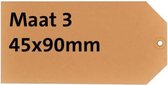 Label hf2 nr3 45x90mm karton 200gr chamois | Doos a 1000 stuk