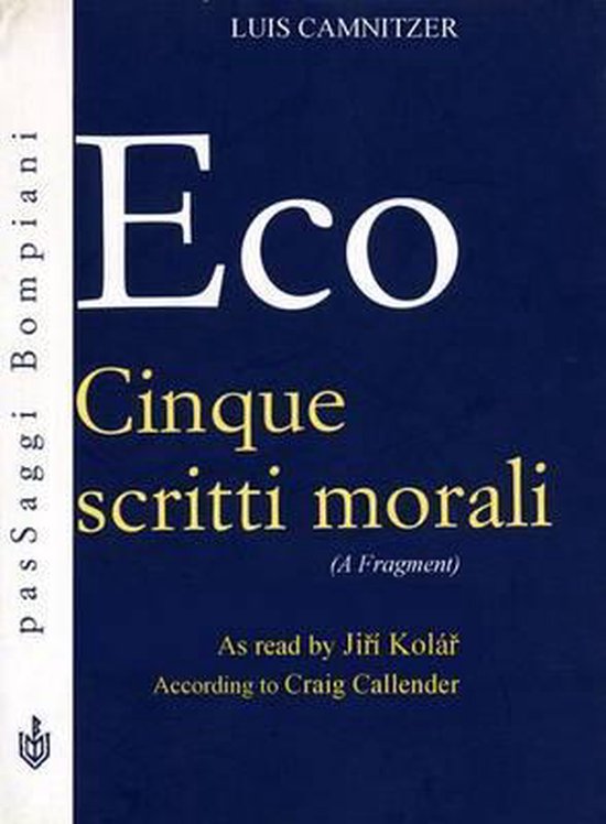 Eco Book Luis Camnitzer Boeken Bol Com
