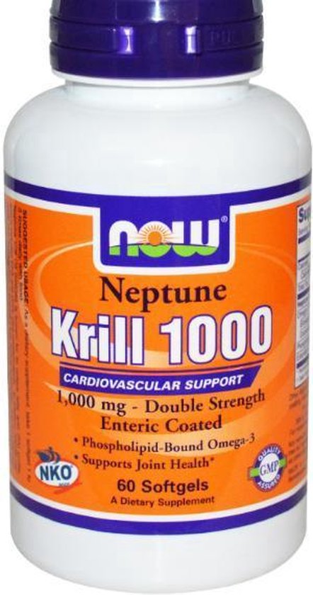 Nu Arbitrage Besmetten Neptune Krill Olie 1000mg - 60 Softgels - Now Foods - Visolie -  Voedingssupplement | bol.com