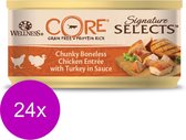 Wellness Core Signature Selects Chunky Kip/ Turkey - Nourriture pour chat - 24 x 79g