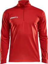 Craft Progress Halfzip LS Shirt Heren  Sportshirt - Maat M  - Mannen - rood/wit
